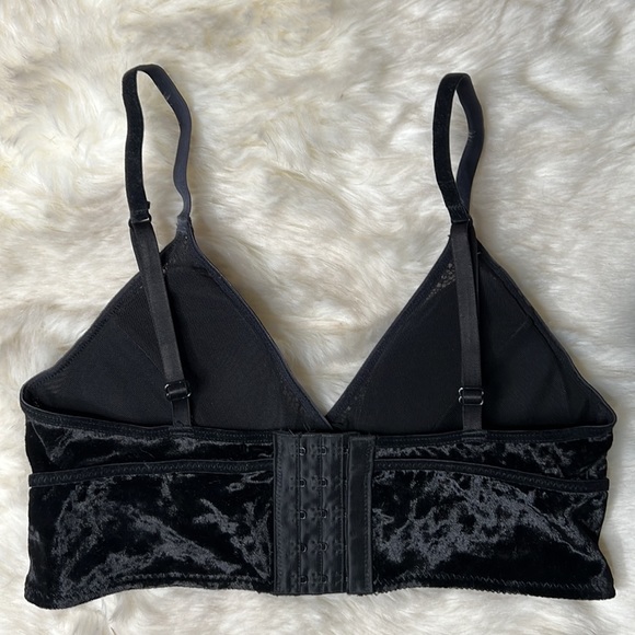 crushed velvet and lace bralette - Picture 3 of 3